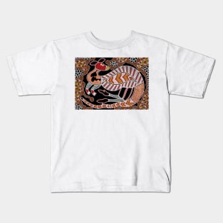 Aboriginal Art - Kangaroo Dreaming Small Kids T-Shirt